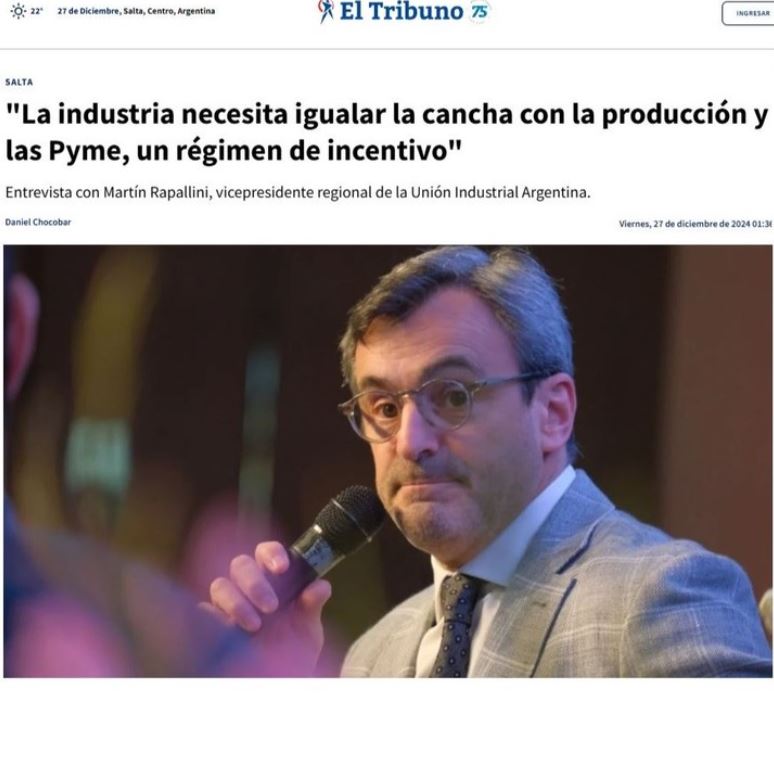«La industria necesita igualar la cancha con la producción y las Pyme, un régimen de incentivo»